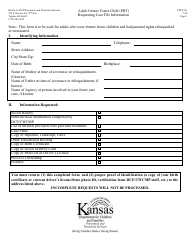 Document preview: Form PPS0331 Adult Former Foster Care (Prt) Requesting Case File Information - Kansas