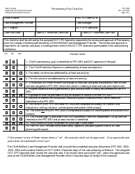 Form PPS3058 Permanency Plan Checklist - Kansas