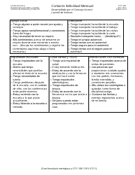 Formulario PPS3061 Contacto Individual Mensual - Kansas (Spanish), Page 2