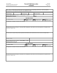 Document preview: Form PPS3053 Parent/Child Interaction Schedule - Kansas