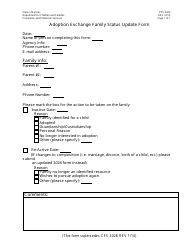 Document preview: Form PPS5325 Adoption Exchange Family Status Update Form - Kansas