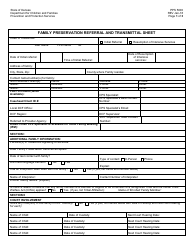 Document preview: Form PPS5000 Family Preservation Referral and Transmittal Sheet - Kansas