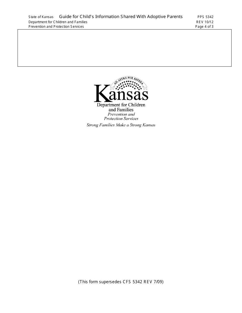 Form PPS5342 Guide for Childs Information Shared With Adoptive Parents - Kansas, Page 4