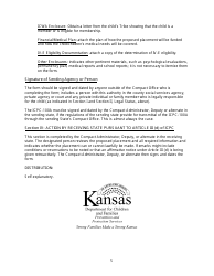 Instructions for Form PPS9130, ICPC-100A Interstate Compact on the Placement of Children Request - Kansas, Page 5