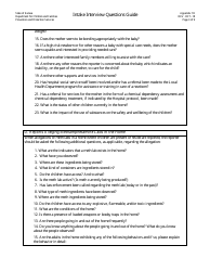 Appendix 1D Intake Interview Questions Guide - Kansas, Page 3