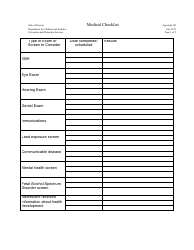 Appendix 3D Medical Checklist - Kansas