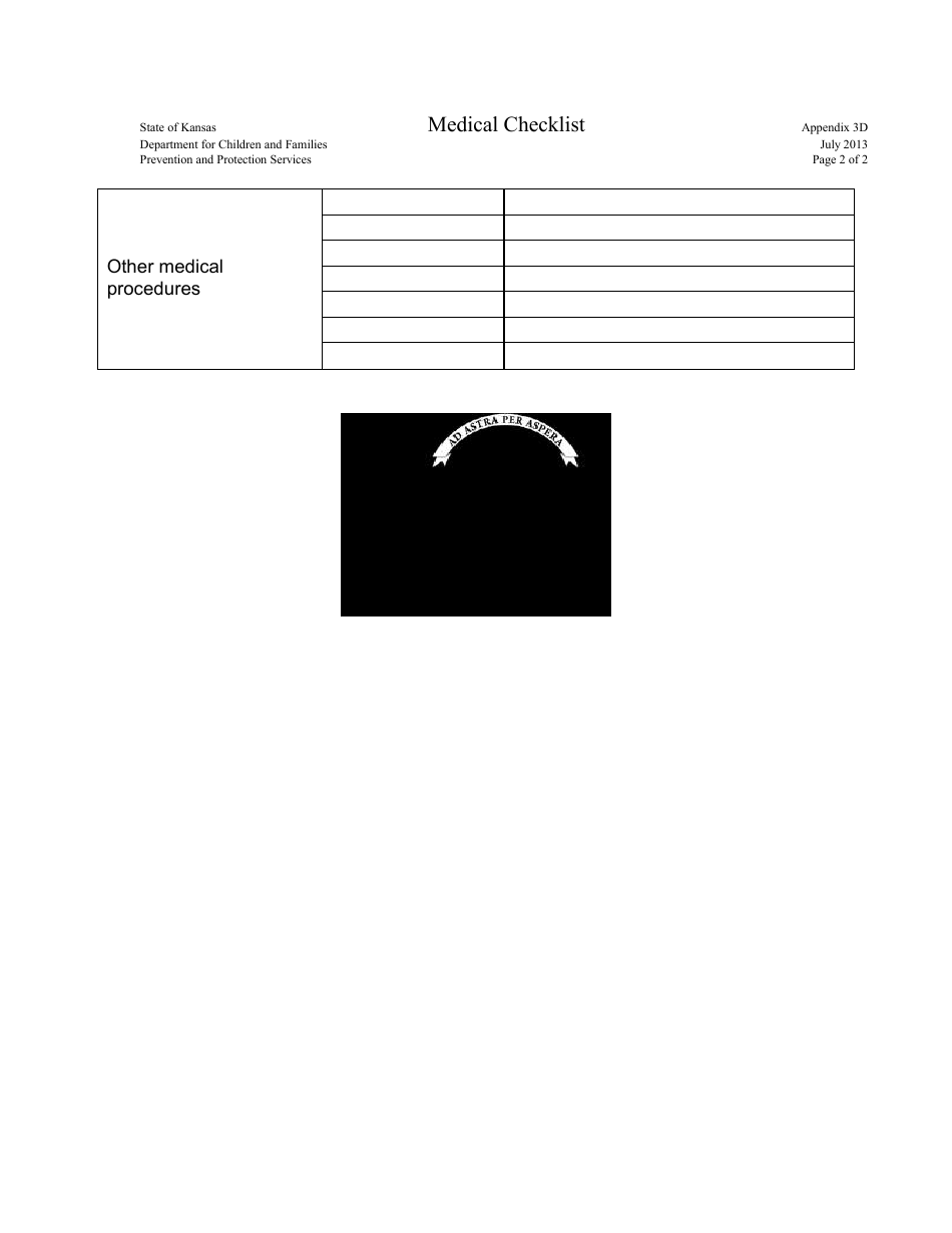 Appendix 3D Medical Checklist - Kansas, Page 2