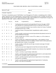 Document preview: Appendix 3J Child Welfare Mental Health Referral Guide - Kansas