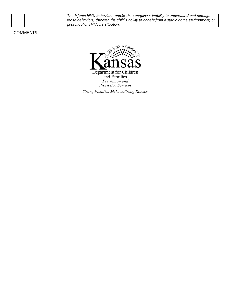 Appendix 3L Social-Emotional Screening Tool-R - Children Birth to 5 Years - Kansas, Page 3