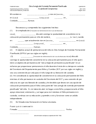 Document preview: Apendice 5k - Otro Arreglo De Vivienda Permanente Planificad Acuerdo De Compromiso - Kansas (Spanish)