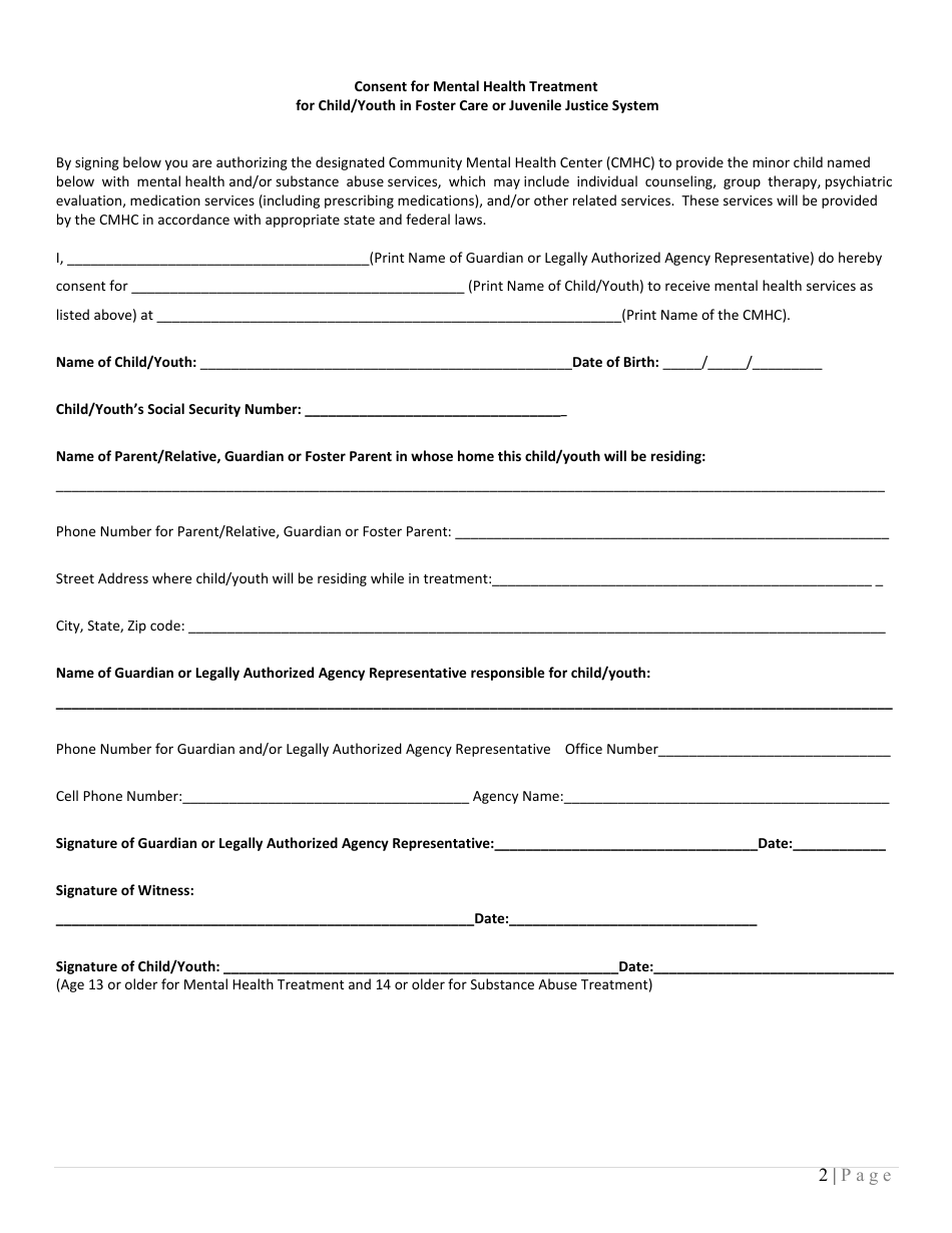 Kansas Referral Packet for Community Mental Health Services - Universal ...