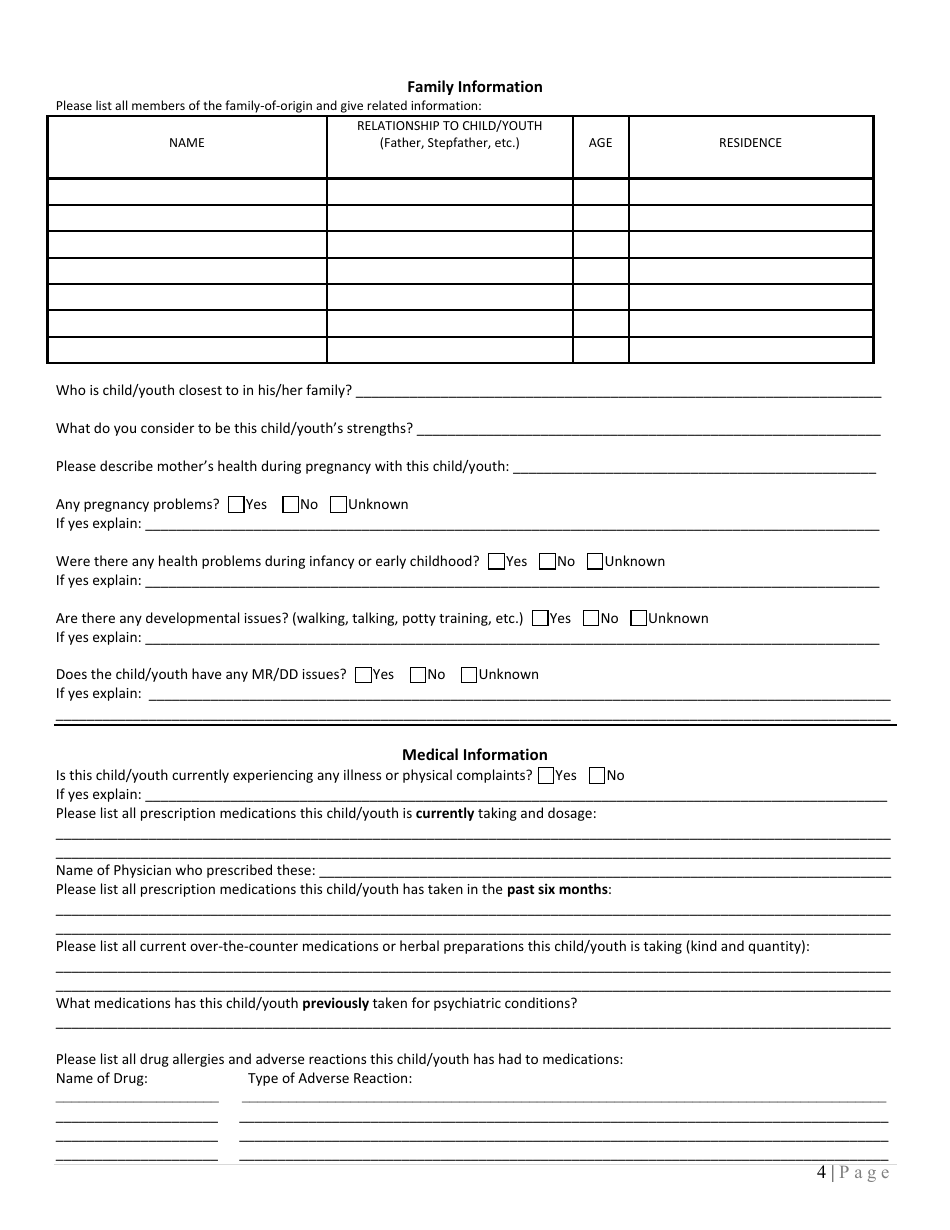 Referral Packet for Community Mental Health Services - Universal Child Welfare  Juvenile Justice - Kansas, Page 5