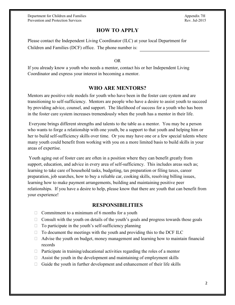 Appendix 7H Mentor Application Packet - Kansas, Page 2