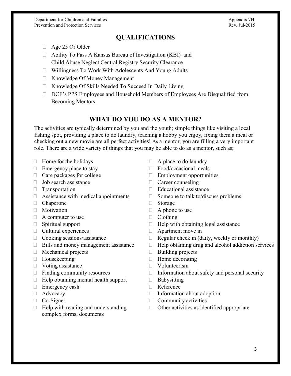 Appendix 7H Mentor Application Packet - Kansas, Page 3