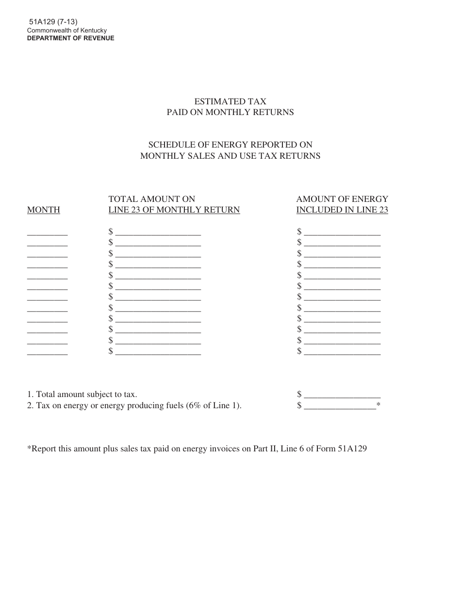 Form 51A129 Fill Out, Sign Online and Download Printable PDF
