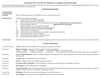 Form 72A178 Distributor&#039;s Schedule of Disbursements - Kentucky, Page 2