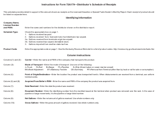 Form 72A179 Distributor&#039;s Schedule of Receipts - Kentucky, Page 2