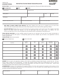 Document preview: Form 72A304 Motor Fuel Tax Electronic Filing Application - Kentucky