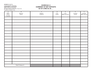 Document preview: Form 62A863-A Schedule A Summary of Net Deposits - Kentucky