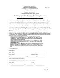 Form DEP7121 Petition for Exemption - Kentucky
