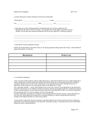 Form DEP7121 Petition for Exemption - Kentucky, Page 2