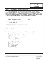Form DEP7122 Initial Notification/Compliance Certification - Kentucky, Page 4