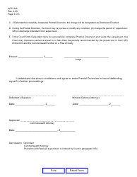Form AOC-345 Order Granting Pretrial Diversion of Class D Felony (Also File Aoc 491 or Aoc 491.2) - Kentucky, Page 3