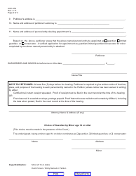 Form AOC-852 Petition for Appointment of Guardian/Conservator for Minor - Kentucky, Page 2