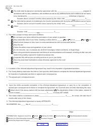 Form AOC-JV-53 Informal Adjustment Agreement and Order - Kentucky, Page 3