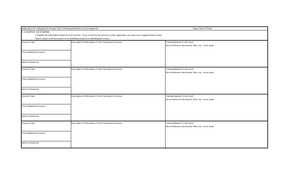 Form UST-CC-2 Application for Ust Continuing Education Course Approval - Louisiana, Page 3