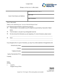 Form 204P &quot;Denial of Access to Records&quot; - Louisiana