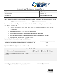 Form 701P &quot;Accounting of Disclosures Request Form&quot; - Louisiana