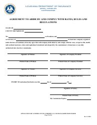 Application for a Certificate of Authority as a Louisiana Domiciled Insurer Form - Louisiana, Page 19