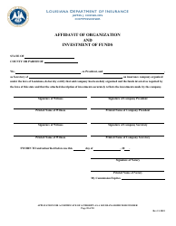 Application for a Certificate of Authority as a Louisiana Domiciled Insurer Form - Louisiana, Page 20