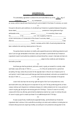 Amendment of Deferred Gas Production Agreement - Louisiana