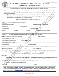 Louisiana Victim Notice and Registration Form - Louisiana, Page 3