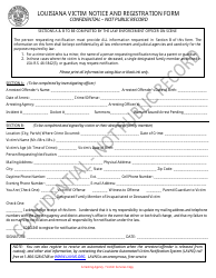 Louisiana Victim Notice and Registration Form - Louisiana, Page 5
