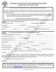 Louisiana Victim Notice and Registration Form - Louisiana, Page 7