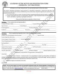 Louisiana Victim Notice and Registration Form - Louisiana, Page 9