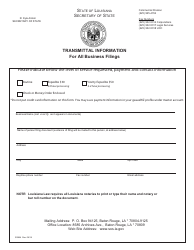 Form SS398 Reservation of Corporate/Limited Liability Company/L3c/Partnership Name - Louisiana
