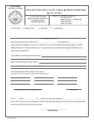 Form T100 Application for a State Cable &amp; Video Franchise - Louisiana, Page 2