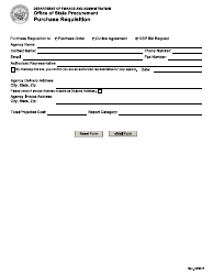 Document preview: Service Bureau Purchase Requisition Form - Arkansas