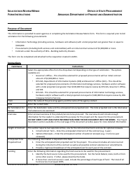 Instructions for Solicitation Review Memo Form - Arkansas