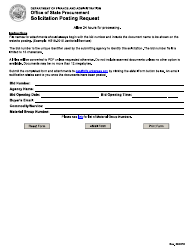 Document preview: Solicitation Posting Request Form - Arkansas
