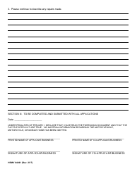 Form HSMV84491 Statement of Builder (Additional Sheet) - Florida, Page 2