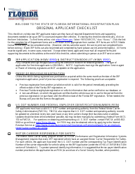 Form HSMV85103 Original Applicant Checklist - International Registration Plan - Florida