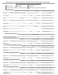 Form HSMV86056 Application for a License as a Motor Vehicle, Mobile Home or Recreational Vehicle Dealer - Florida, Page 2