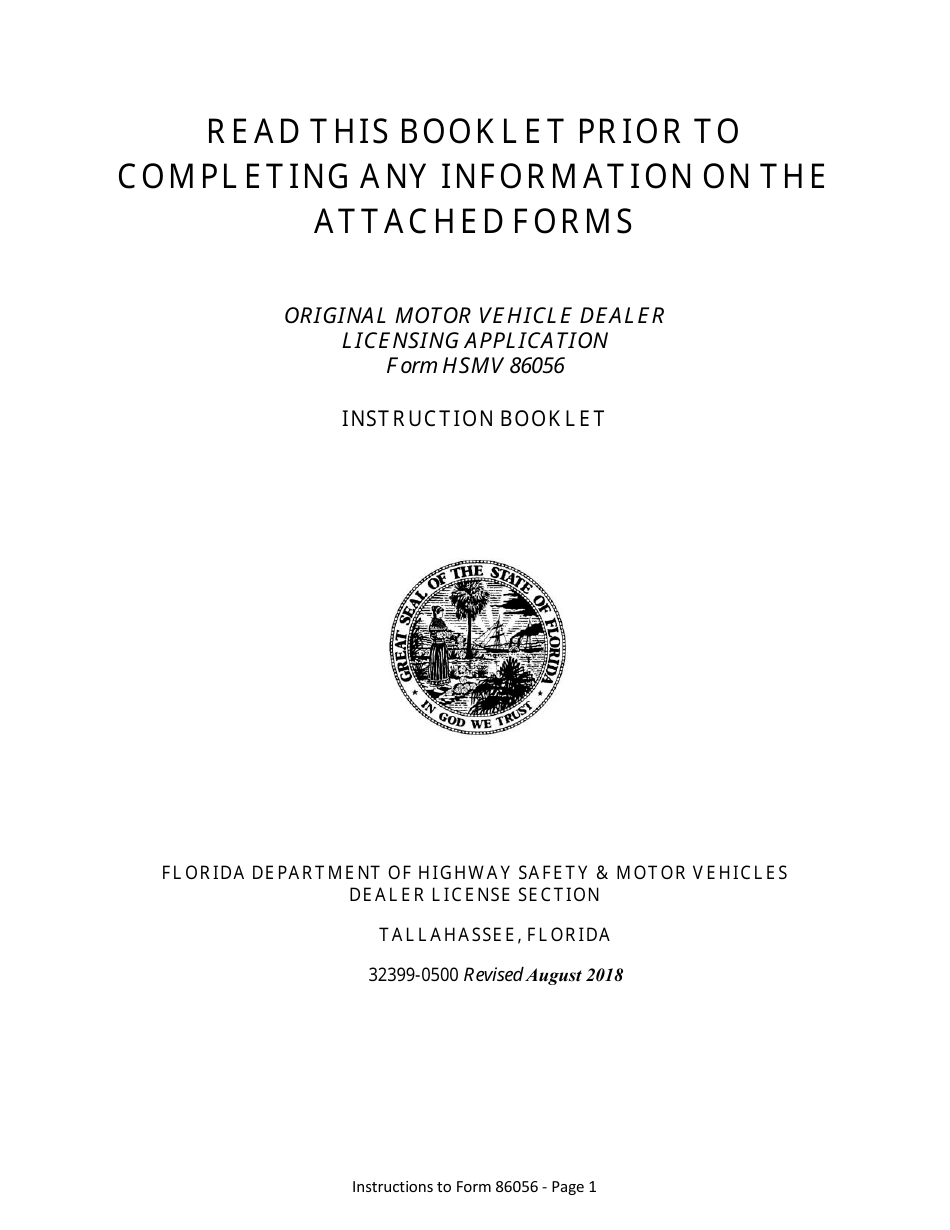 Form HSMV86056 Application for a License as a Motor Vehicle, Mobile Home or Recreational Vehicle Dealer - Florida, Page 7