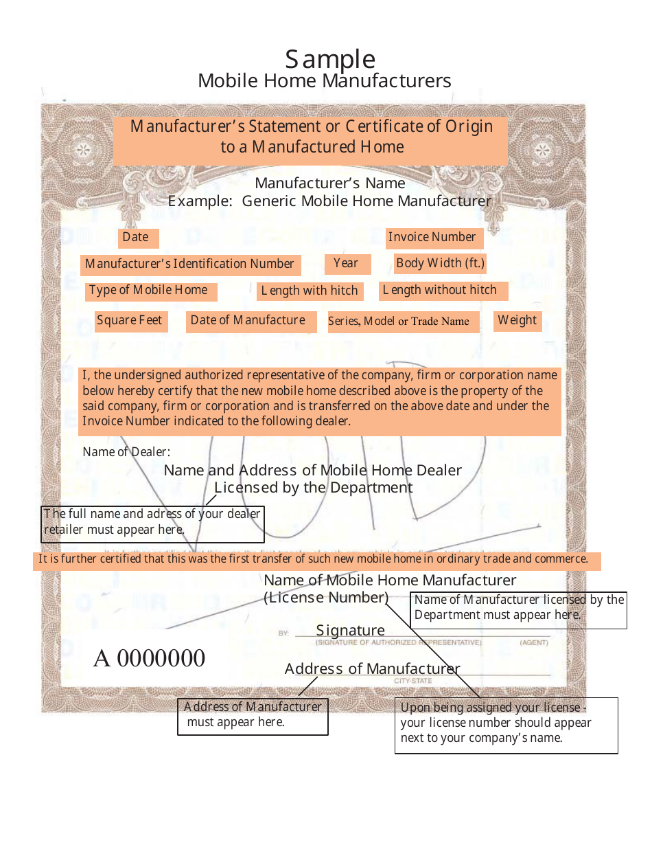 Form HSMV84256 Application for a License as a Motor Vehicle or Recreational Vehicle Manufacturer, Importer, or Distributor or a Mobile Home Manufacturer - Florida, Page 28