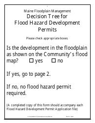 Decision Tree for Flood Hazard Development Permits - Maine